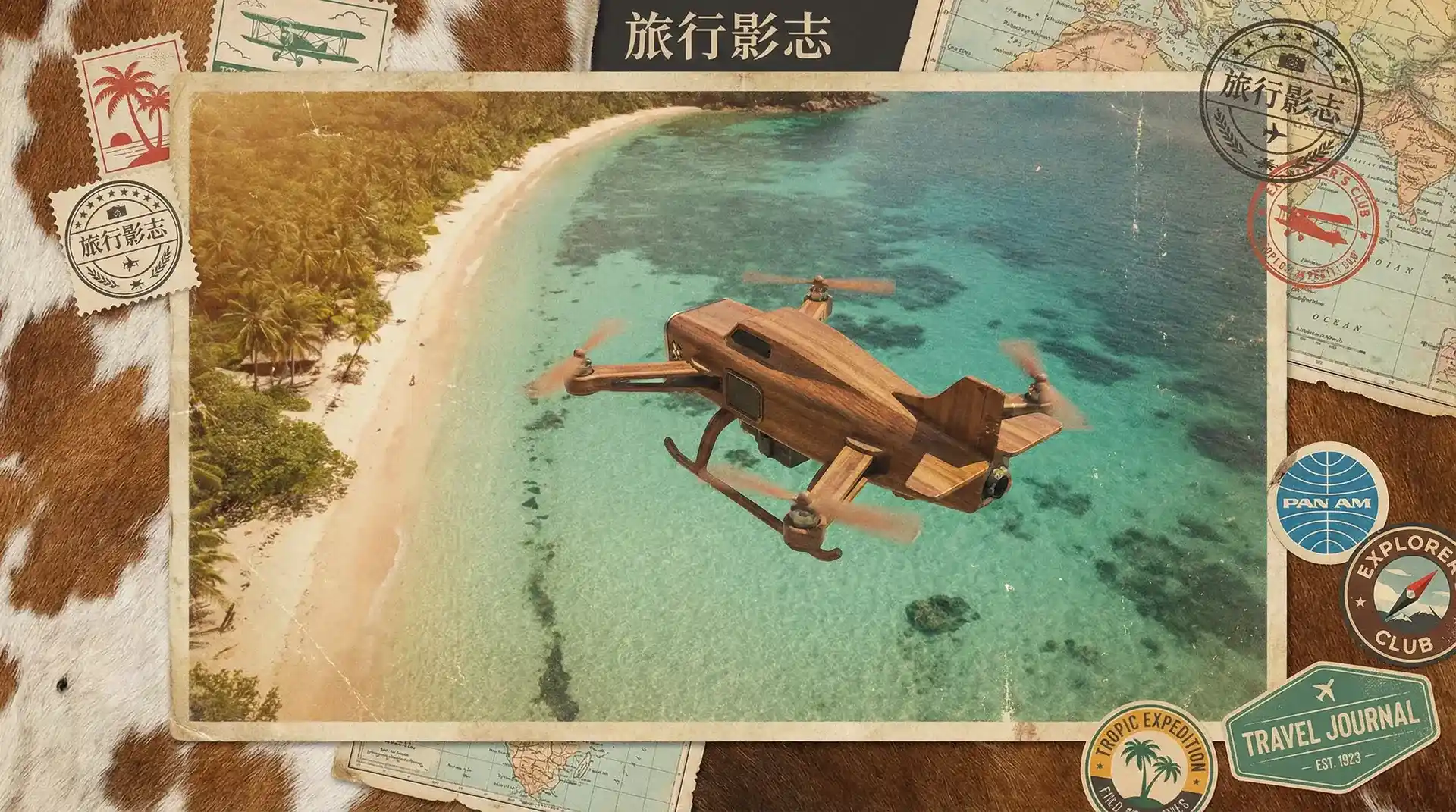 航拍无人机俯瞰海滩 - 情侣视频 航拍设备